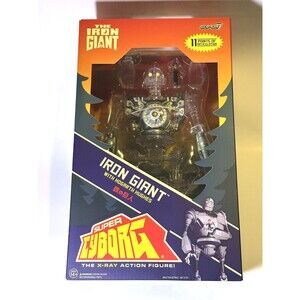Super7 - Iron Giant Super Cyborg - SEE THRU (Clear) X-RAY Figure 11 inch Hogarth